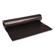 Boardwalk Recycled Low-Density Polyethylene Can Liners, 56 gal, 1.2 mil, 43" x 47", Black, Perforated, 10 Bags/Roll, 10 Rolls/Carton (518)