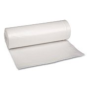 Boardwalk Recycled Low-Density Polyethylene Can Liners, 60 gal, 1.75 mil, 38" x 58", Clear, Perforated, 10 Bags/Roll, 10 Rolls/Carton (538)