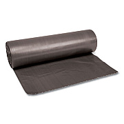 Boardwalk Low-Density Waste Can Liners, 56 gal, 1.1 mil, 43" x 47", Gray, Perforated Roll, 20 Bags/Roll, 5 Rolls/Carton (4347SEH)