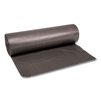 Boardwalk Low-Density Waste Can Liners, 56 gal, 1.1 mil, 43" x 47", Gray, Perforated Roll, 20 Bags/Roll, 5 Rolls/Carton (4347SEH)