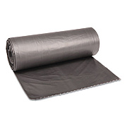 Boardwalk Low-Density Waste Can Liners, 60 gal, 1.1 mil, 38" x 58", Gray, Perforated Roll, 20 Bags/Roll, 5 Rolls/Carton (3858SEH)