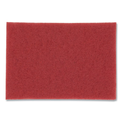 3M Low-Speed Buffer Floor Pads 5100, 12 x 18, Red, 20/Carton (510012X18)