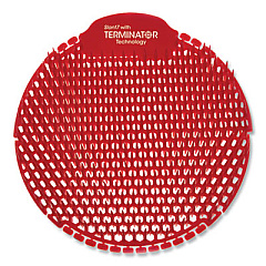 Fresh Products Slant7 with Terminator Urinal Screen, Forest Scent, Red, 5/Box (S7TBX)