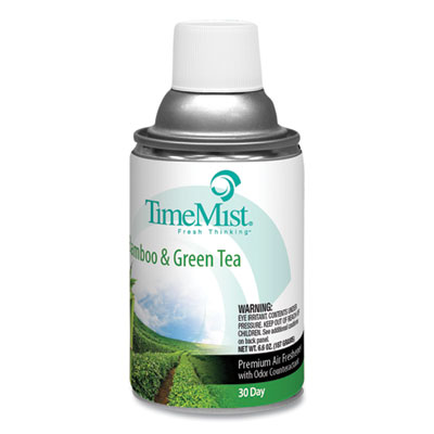 TimeMist Premium Metered Air Freshener Refill, Bamboo and Green Tea 6.6 oz Aerosol Spray, 12/Carton (1047606)