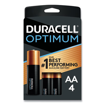 Duracell Optimum Alkaline AA Batteries, 4/Pack (OPT1500B4PRT)
