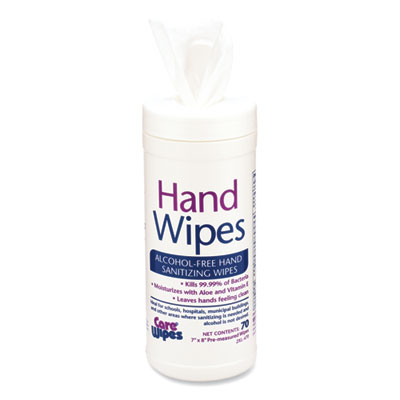 2XL Alcohol Free Hand Sanitizing Wipes, 7 x 8, White, 70/Canister, 6 Canisters/Carton (470)