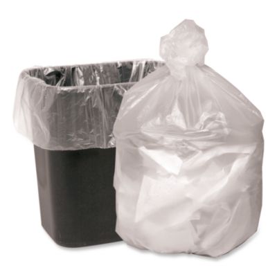 Ultra Plus Can Liners, 10 gal, 7.87 mic, 24" x 24", Natural, 25 Bags/Roll, 20 Rolls/Carton (WHD2423)
