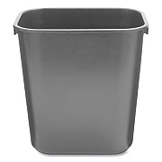 Rubbermaid Commercial Deskside Plastic Wastebasket, 3.5 gal, Plastic,  Black (295500BK)