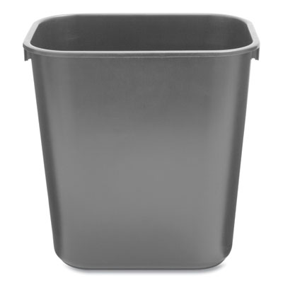 Rubbermaid Commercial Deskside Plastic Wastebasket, 3.5 gal, Plastic,  Black (295500BK)