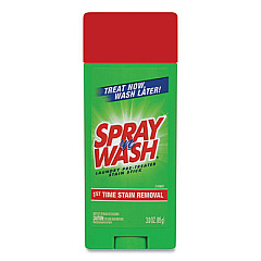 SPRAY n WASH Pre-Treat Stain Stick, White, 3 oz, 12 per Carton (81996CT)