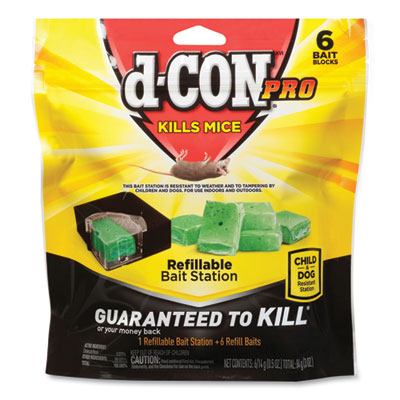 d-CON REFILLABLE BAIT STATION AND REFILLS, 1 BAIT;6 REFILLS/BOX, 8 BOX/CARTON (98665)