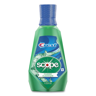 Crest Plus Scope Mouth Rinse, Classic Mint Flavor, 1 L Bottle, 6/Carton (95662)