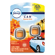 Febreze CAR Air Freshener, Hawaiian Aloha, 2 ml Clip, 2/Pack (94734PK)