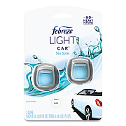 Febreze CAR Air Freshener, Sea Spray, 2 mL Clip, 2/Pack, 8 Packs/Carton (63881)