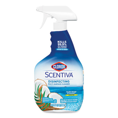 Clorox Scentiva Multi Surface Cleaner, Pacific Breeze and Coconut, 32 oz Spray Bottle (31774EA)