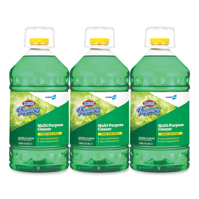 Clorox Fraganzia Multi-Purpose Cleaner, Forest Dew Scent, 175 oz Bottle, 3/Carton (31525)
