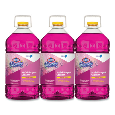 Clorox Fraganzia Multi-Purpose Cleaner, Spring Scent, 175 oz Bottle, 3/Carton (31524)