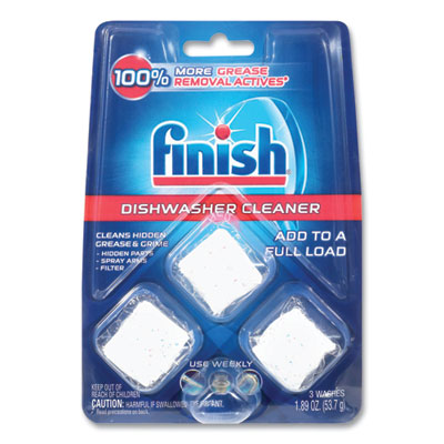 FINISH Dishwasher Cleaner Pouches, Original Scent, Pouch, 3 Tabs/Pack (98897PK)