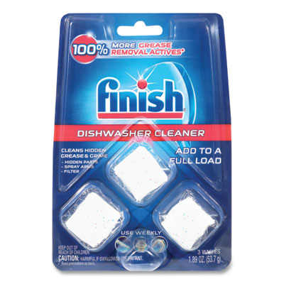 FINISH Dishwasher Cleaner Pouches, Original Scent, Pouch, 24 Tabs/Pouch, 8/Carton (98897)