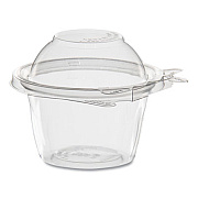 Dart ClearPac SafeSeal Tamper-Resistant, Tamper-Evident Containers, Snack Cup, Domed Lid, 8 oz, Clear, Plastic, 272/Carton (SC8D)