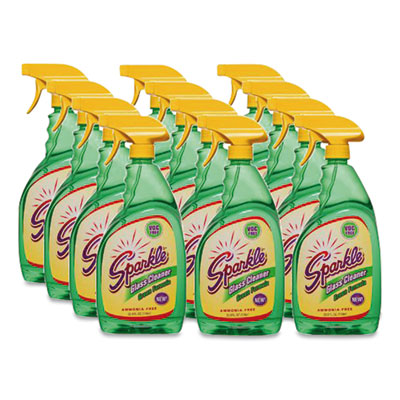 Sparkle Green Formula Glass Cleaner, 33.8 oz Bottle, 12/Carton (30345CT)
