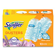 Swiffer Refill Dusters, Dust Lock Fiber, Light Blue, Lavender Vanilla Scent, 10/Box (21461BX)