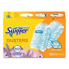 Swiffer Refill Dusters, Dust Lock Fiber, Light Blue, Lavender Vanilla Scent, 10/Box (21461BX)