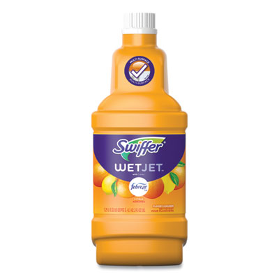 Swiffer WetJet System Cleaning-Solution Refill, Citrus Scent, 1.25 L Bottle, 4/Carton (77812)
