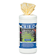 SCRUBS Graffiti and Spray Paint Remover Towels, Orange on White, 10 x 12, 30/Canister (90130EA)