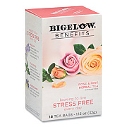 Bigelow Benefits Rose & Mint Herbal Tea Bags, 0.6 oz Tea Bag, 18/Box (1027)