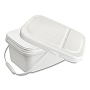 Diversey Polypropylene Dry Wipe Charging Bucket, 24 x 14 x 14, White, 12/Box (D1229387)