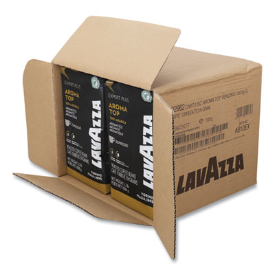 Lavazza Expert Plus Aroma Top Espresso Ground Coffee, Intensity 6, 2.2 lb Bag, 6/Carton (12962)