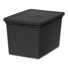 IRIS 68 Qt. Snap Lid Storage Box, 16.25 x 24 x 14, Black (200418)