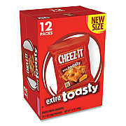 Cheez-It Baked Snack Crackers, Extra Toasty Crackers, 1 oz Bag, 12/Box (KEE11716)