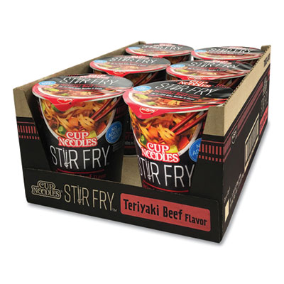 Nissin Cup Noodles Stir Fry, Teriyaki Beef, 3 oz Cup, 6/Carton (NIS42401)