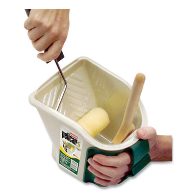 Wooster Pelican Hand-Held 1 Qt. Pail, 1 qt Capacity, 7 x 8.5 x 6.5, Beige/Green (0086190000)