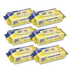 LYSOL Brand Disinfecting Wipes Flatpacks, 6.69 x 7.87, Lemon and Lime Blossom, 80 Wipes/Flat Pack, 6 Flat Packs/Carton (99716CT)