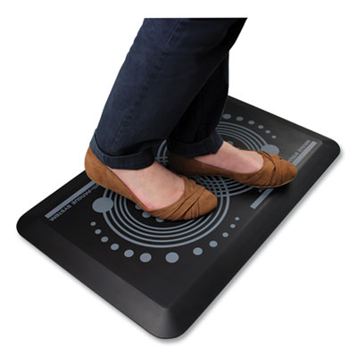 Floortex AFS-TEX 2000 Anti-Fatigue Mat, Rectangle, 16 x 24, Midnight Black (FCA21624BK)