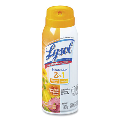 LYSOL Neutra Air 2 in 1 Disinfectant Spray III, Tropical Breeze, 10 oz Aerosol Spray, 6/Carton (98289CT)
