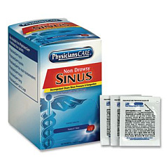 PhysiciansCare Non-Drowsy Sinus Decongestant Congestion Medication, One Tablet/Pack, 50 Packs/Box (90087)
