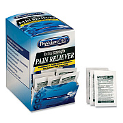 PhysiciansCare Extra-Strength Pain Reliever, Two-Pack, 50 Packs/Box (90316)