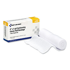 PhysiciansCare by First Aid Only First Aid Conforming Gauze Bandage, Non-Sterile, 4" Wide (51018)