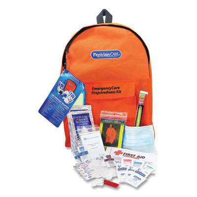 PhysiciansCare by First Aid Only Emergency Care Backback, 43 Pieces, Nylon Fabric Case (90123)