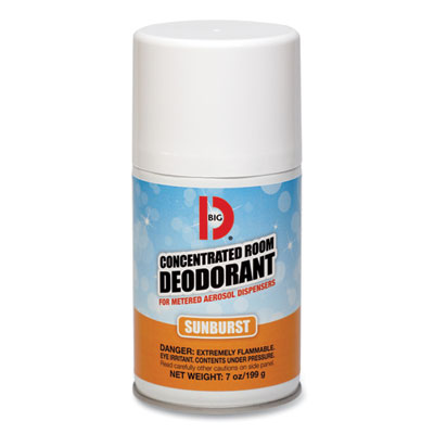 Big D Industries Metered Concentrated Room Deodorant, Sunburst Scent, 7 oz Aerosol Spray, 12/Carton (464)