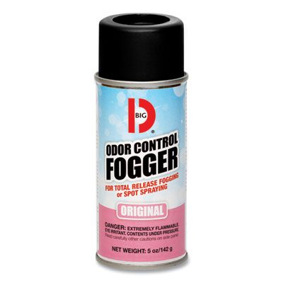 Big D Industries Odor Control Fogger, Original Scent, 5 oz Aerosol Spray, 12/Carton (341)