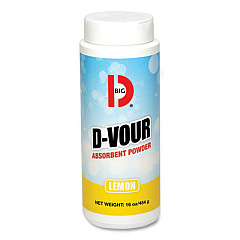 Big D Industries D-Vour Absorbent Powder, Lemon, 16 oz Canister, 6/Carton (166)