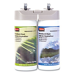 Rubbermaid Commercial Microburst Duet Refills, Alpine Springs/Mountain Peaks, 3 oz Aerosol Spray, 4/Carton (3485950)