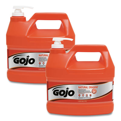 GOJO NATURAL ORANGE Pumice Hand Cleaner, Citrus Scent, 1 gal, 2/Carton (095502CT)