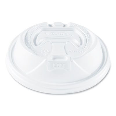 Dart Optima Reclosable Lids for Paper Hot Cups, Fits 12 oz to 24 oz Hot Cups, Plastic, White, 1,200/Carton (OPT1224TG)