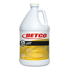 Betco pH7 Floor Cleaner, Lemon Scent, 1 gal Bottle (1380400EA)